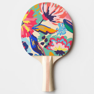 Raquete De Ping Pong Floresta e rosas