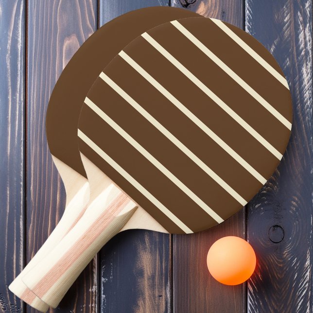 Raquete De Ping Pong Floresta Profunda Marrom Listrada e Lisa (Criador carregado)