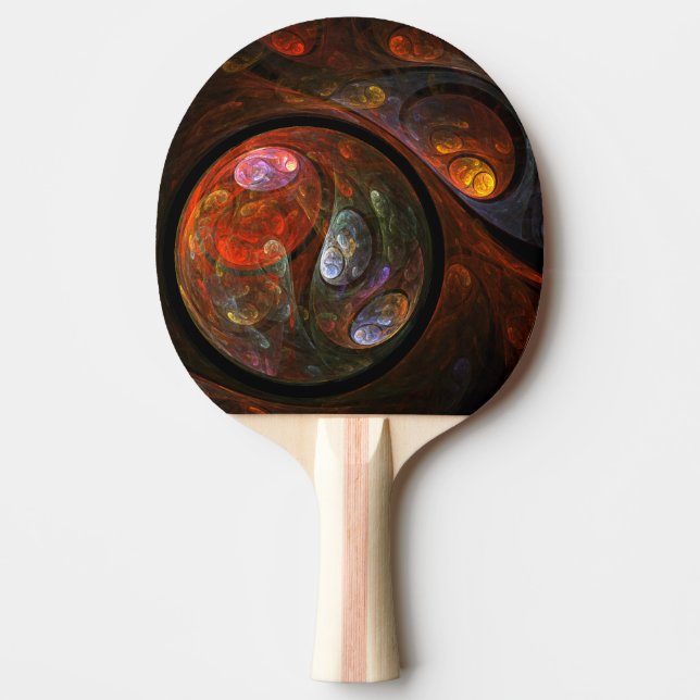 Raquete De Ping Pong Fluid Connection Abstrato Art (Frente)