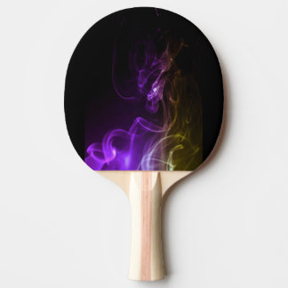 Raquete De Ping Pong Fogo Colorido - Roxo e Amarelo