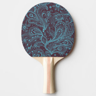 Raquete De Ping Pong Folhas Decorativas: Fundo de padrões sem costura
