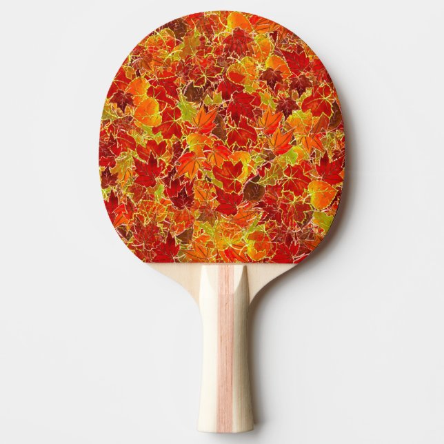 Raquete De Ping Pong Folhas do Mapeamento de Quebra da Gliteria (Frente)