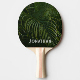Raquete De Ping Pong Folhas Tropicais Verdes Personalizadas