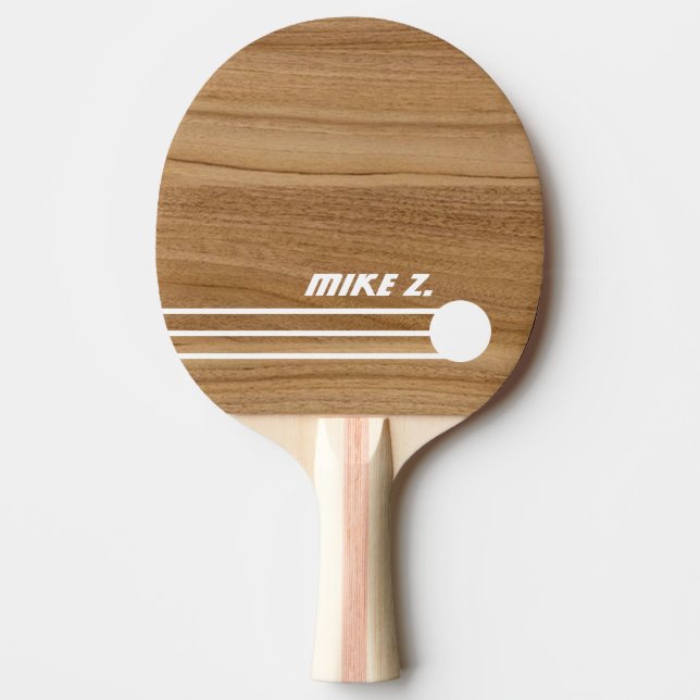 Raquete De Ping Pong Fonte Moderna Personalizada em Madeira (Frente)