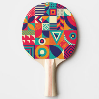 Raquete De Ping Pong formas geométricas de pop abstrato, padrão sem sol