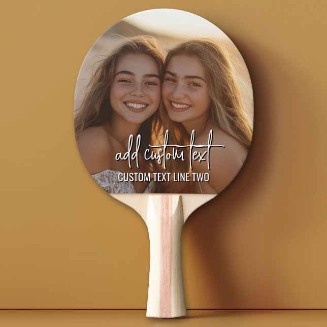 Raquete De Ping Pong Foto de cheio com Texto de 2 Linhas - Script e Mod (Custom Pink Pong Paddle)