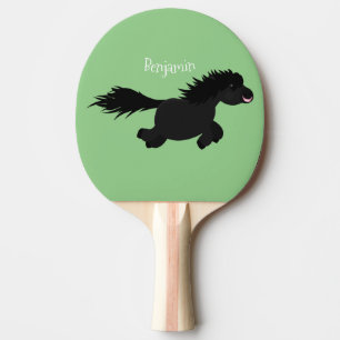 Raquete De Ping Pong Foto de desenho animado de Shetland em circulaçã