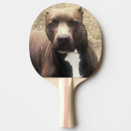 Raquete De Ping Pong Foto Personalizada De Pet De Cachorro Pit Bull