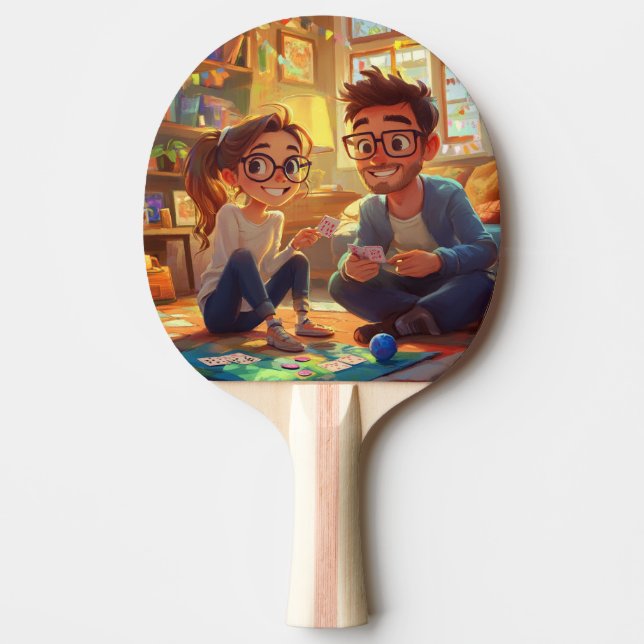 Raquete De Ping Pong Foto Personalizada Elegante Adicionar Sua Própria  (Frente)