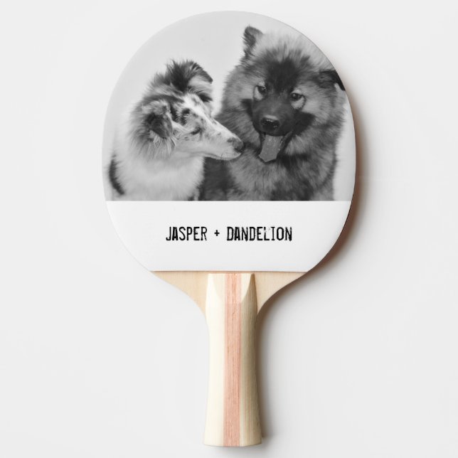 Raquete De Ping Pong Foto personalizada simples e moderna do Pessoas (Frente)