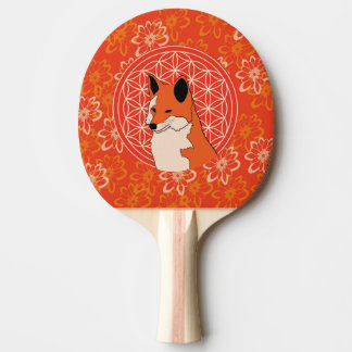 Raquete De Ping Pong fox, animal totem,zen,chakra,flower of life,
