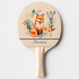 Raquete De Ping Pong Fox Floral Personalizada