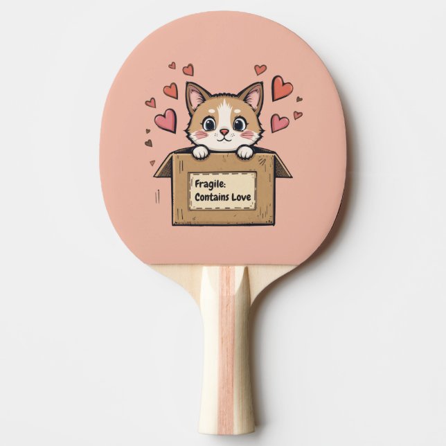 Raquete De Ping Pong Fragile: Contains Love (Frente)