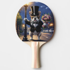 Raquete De Ping Pong Französische Bulldogge French Bulldog Blumenstrauß