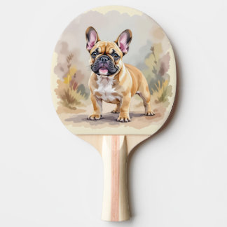 Raquete De Ping Pong French Bulldog Tan Fawn-Colored Cute Frenchie Dog