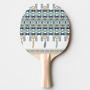 Raquete De Ping Pong Fronteira Americana de Geometria Indígena