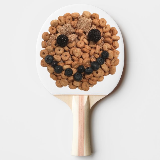 Raquete De Ping Pong Fruta Sorridente e Face Cereal (Frente)