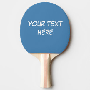 Raquete De Ping Pong Fundo Azul de Aço Sólido, Nome Monograma