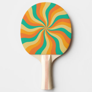 Raquete De Ping Pong Fundo Colorido Retroativo dos anos 70