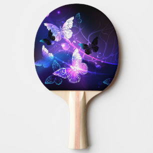 Raquete De Ping Pong Fundo com Borboletas Noturnas