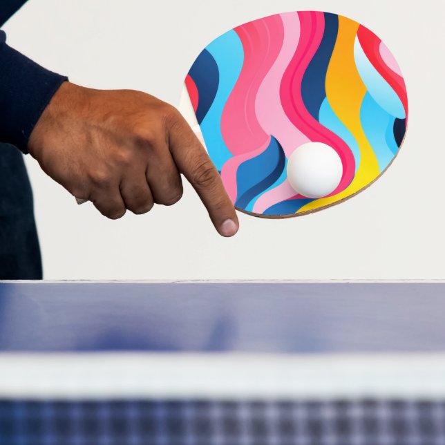 Raquete De Ping Pong Fundo das linhas onduladas de cor clara (Insitu)