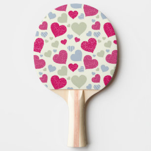 Raquete De Ping Pong Fundo dos corações