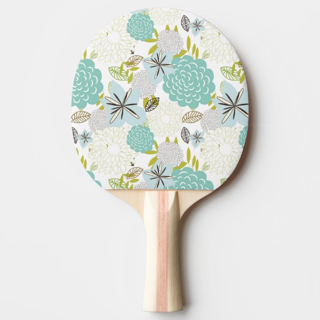 Raquete De Ping Pong Fundo floral 5 (Frente)