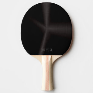 Raquete De Ping Pong Fundo metálico brilhante preto