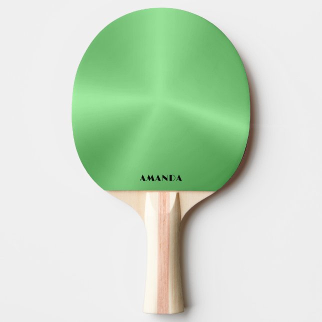 Raquete De Ping Pong fundo verde metálico (Frente)