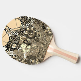 Raquete De Ping Pong Fusão Floral: padrão Infinito de Na moda milênio