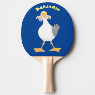 Raquete De Ping Pong Gaivota engraçada com desenho francês