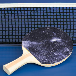 Raquete De Ping Pong Galáxia-abstrato violeta-preta