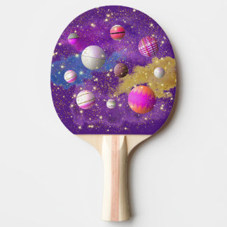 Raquete De Ping Pong Galáxia Cosmica de Doces de Algodão