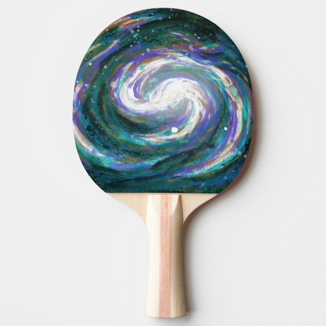 Raquete De Ping Pong Galáxia Emerald e Purple (Frente)