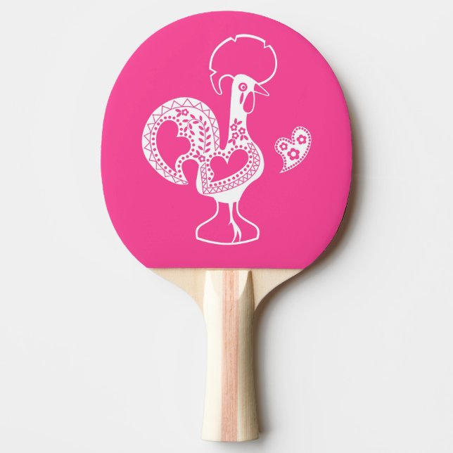 Raquete De Ping Pong Galeria Portuguesa de Sorte (Frente)