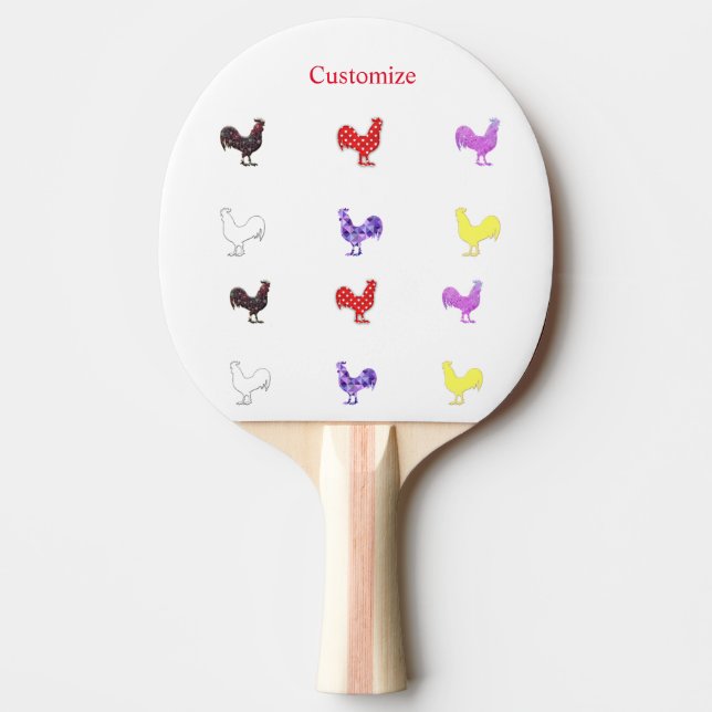 Raquete De Ping Pong Galinha Hens Thunder_Cove (Frente)