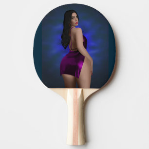 RAQUETE DE PING PONG GAROTA CURVA GRANDE BEAUTY BEAUTY PING PADDLE