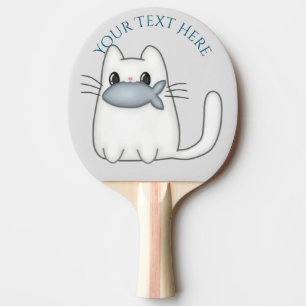 Raquete De Ping Pong Gato bonito com o prêmio Peixe