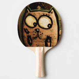 Raquete De Ping Pong Gato da arte da rua