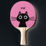 Raquete De Ping Pong Gato de Gatinho Preto| Funny Feline<br><div class="desc">A pá de pingue-pongue para amantes pretos de gatos! Um gatinho preto de olhos bonitos. Visite o Doodle World de Jenn para obter presentes e designs felinos ainda mais engraçados para amantes de animais de estimação.</div>