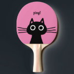 Raquete De Ping Pong Gato de Gatinho Preto| Funny Feline<br><div class="desc">A pá de pingue-pongue para amantes pretos de gatos! Um gatinho preto de olhos bonitos. Visite o Doodle World de Jenn para obter presentes e designs felinos ainda mais engraçados para amantes de animais de estimação.</div>