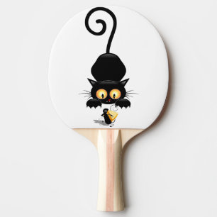 Raquete De Ping Pong Gato e Rato com Personagens de desenho animados Di