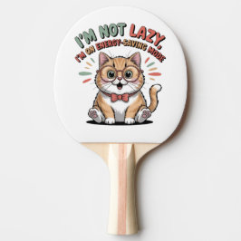 Raquete De Ping Pong Gato em Modo de Economia de Energia