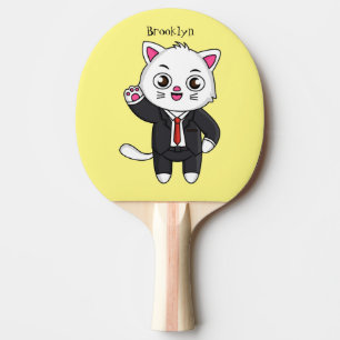 Raquete De Ping Pong Gato gatinho bonito em desenho animado