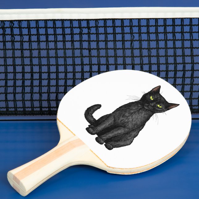 Raquete De Ping Pong Gato negro (Insitu)