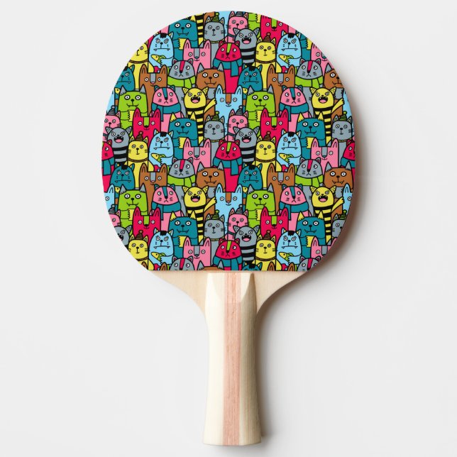 Raquete De Ping Pong Gatos e gatinhos (Frente)