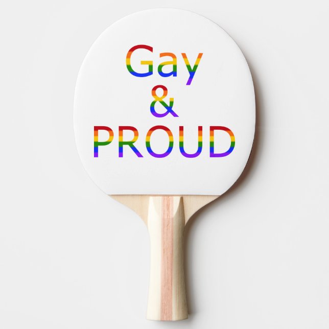 Raquete De Ping Pong Gay de queda e orgulho (Frente)