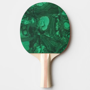 Raquete De Ping Pong Gemstone de rodoios vibrantes com Abstrato verde