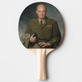 Raquete De Ping Pong General Dwight Eisenhower 5 Star - Retrato Pintado