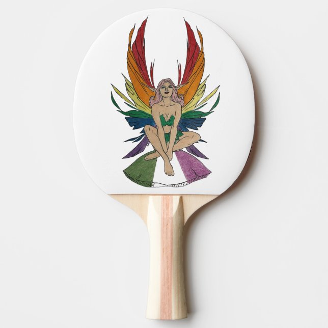 Raquete De Ping Pong Gênero queer Fada (Frente)